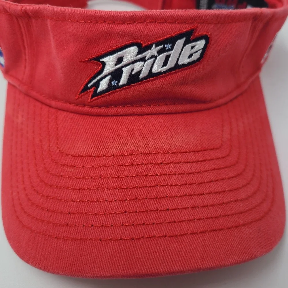 Youth USSSA Pride Visor Hat Adjustable The Game Red NPF Logo Softball Fast Pitch
